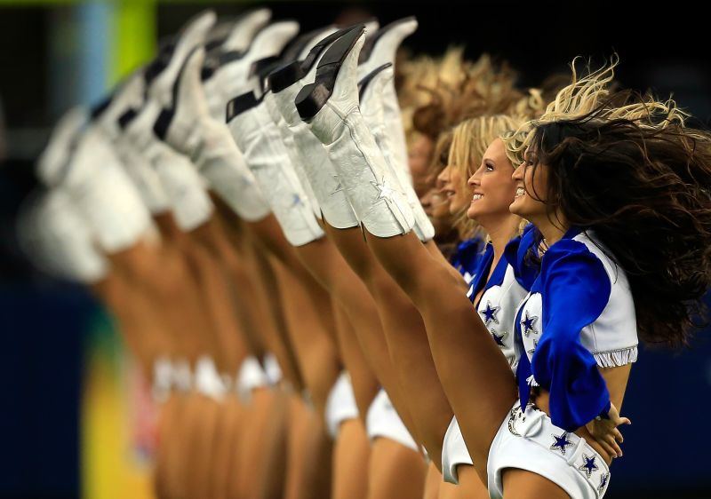 Sexy naked girl cheerleaders in the cowboys