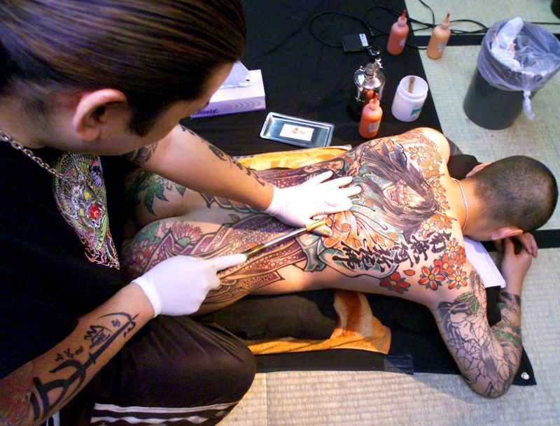 Japan tatooed secretary spunky