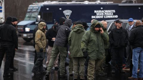 Police agencies gather in the search for Ana Walshe.