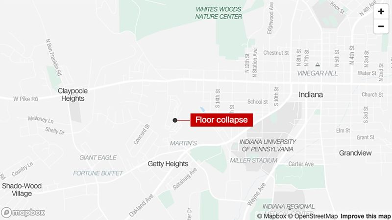 12 injured in floor collapse at off-campus apartment party near Indiana University of Pennsylvania | CNN - breaking news headlines 12 injured in floor collapse at off-campus apartment party near Indiana University of Pennsylvania | CNN