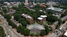 哈佛大学位于马萨诸塞州剑桥市，摄于2023年7月6日.   