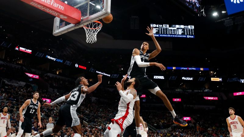 Victor Wembanyama enjoys first NBA win as he leads San Antonio Spurs to victory over Houston Rockets | CNN