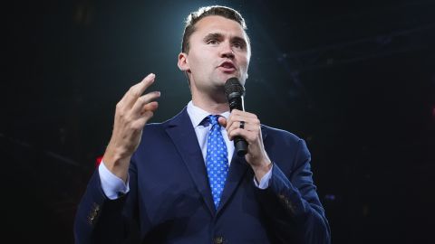 Charlie Kirk speaks at a Turning Point event on September 4, 2024, in Mesa, Arizona.