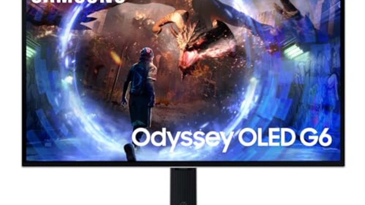 SAMSUNG 27-Inch Odyssey G6 (G60SD) Series OLED Gaming Monitor with QHD 360Hz 0.03ms, Anti-Glare, Sleek Metal Design, LS27DG602SNXZA, 2024, 3 Year Warranty