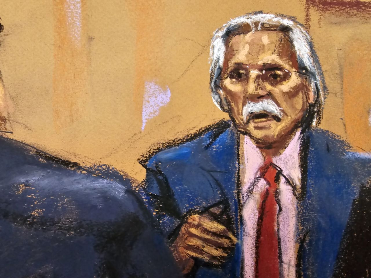 David Pecker testifies in court on Thursday.