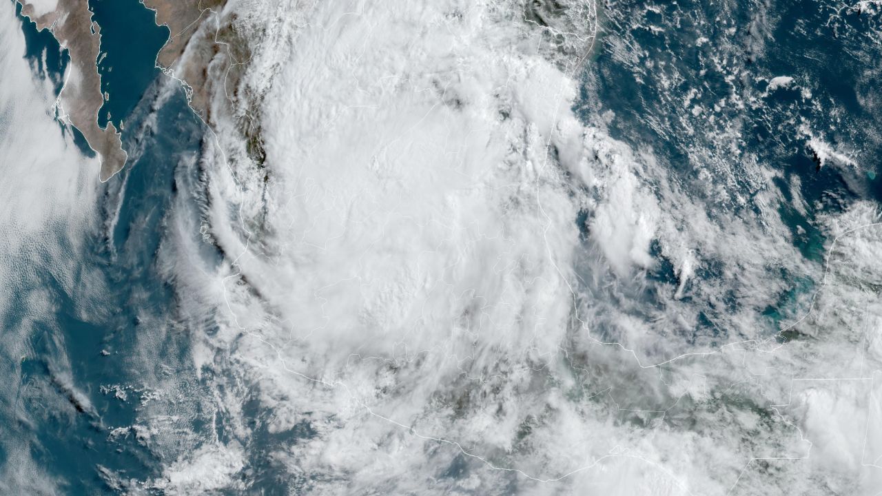 Tropical Depression Alberto is seen over Mexico on Thursday morning. 