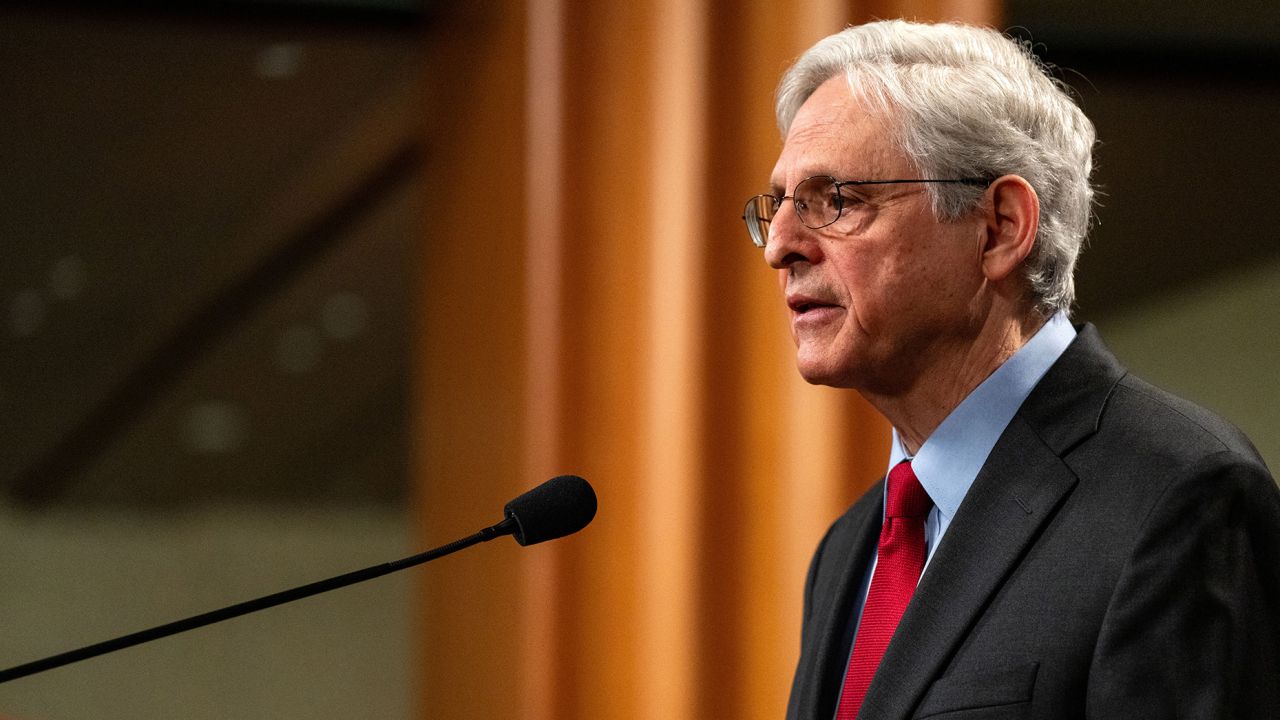 US Attorney General Merrick Garland speaks during a news conference on May 23, in Washington, DC.