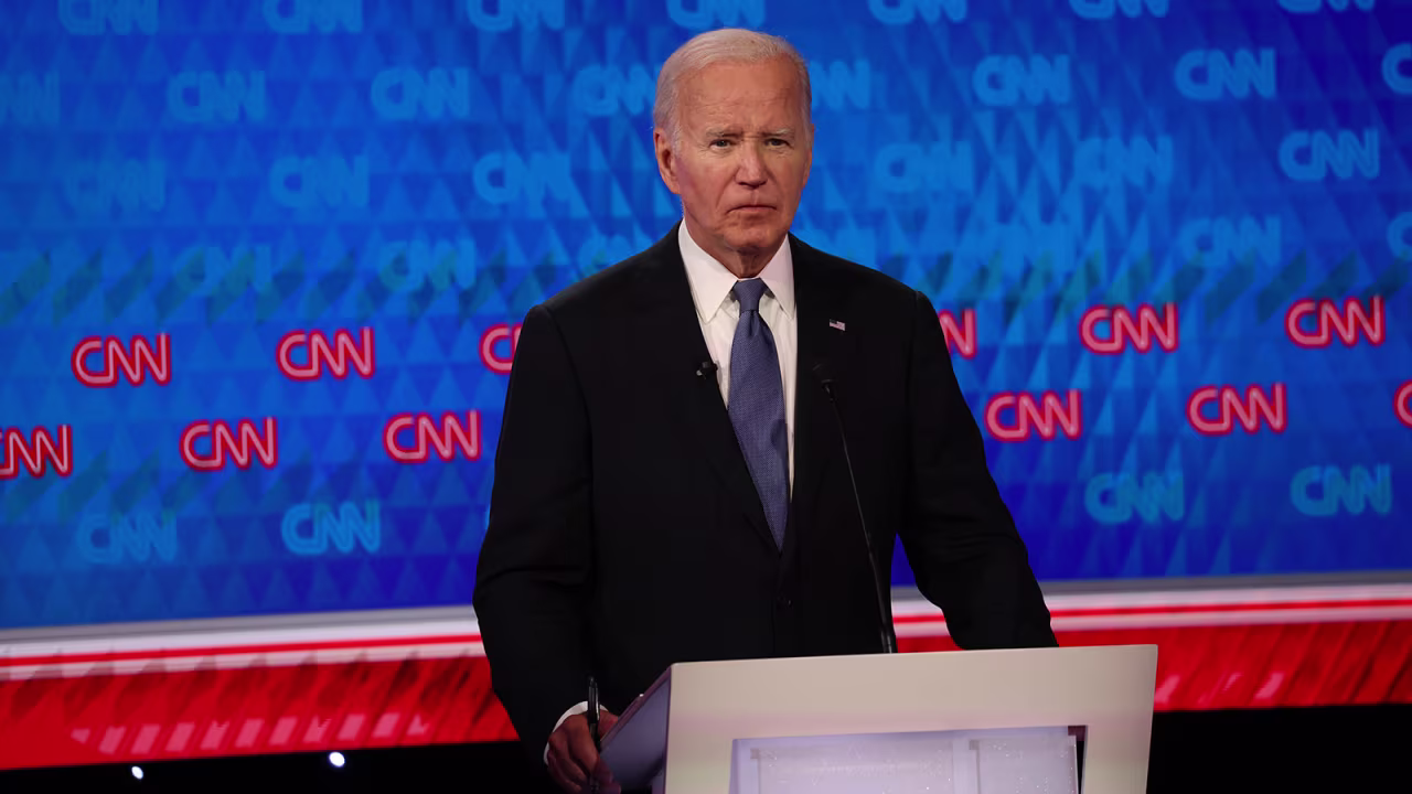 President Joe Biden during the CNN Presidential Debate in Atlanta on Thursday