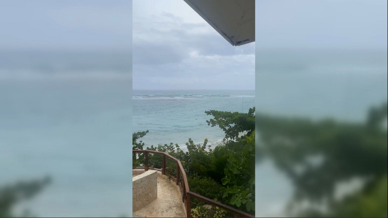 A screengrab taken from a video shows the ocean off Ocho Rios, Jamaica, on July 2. 