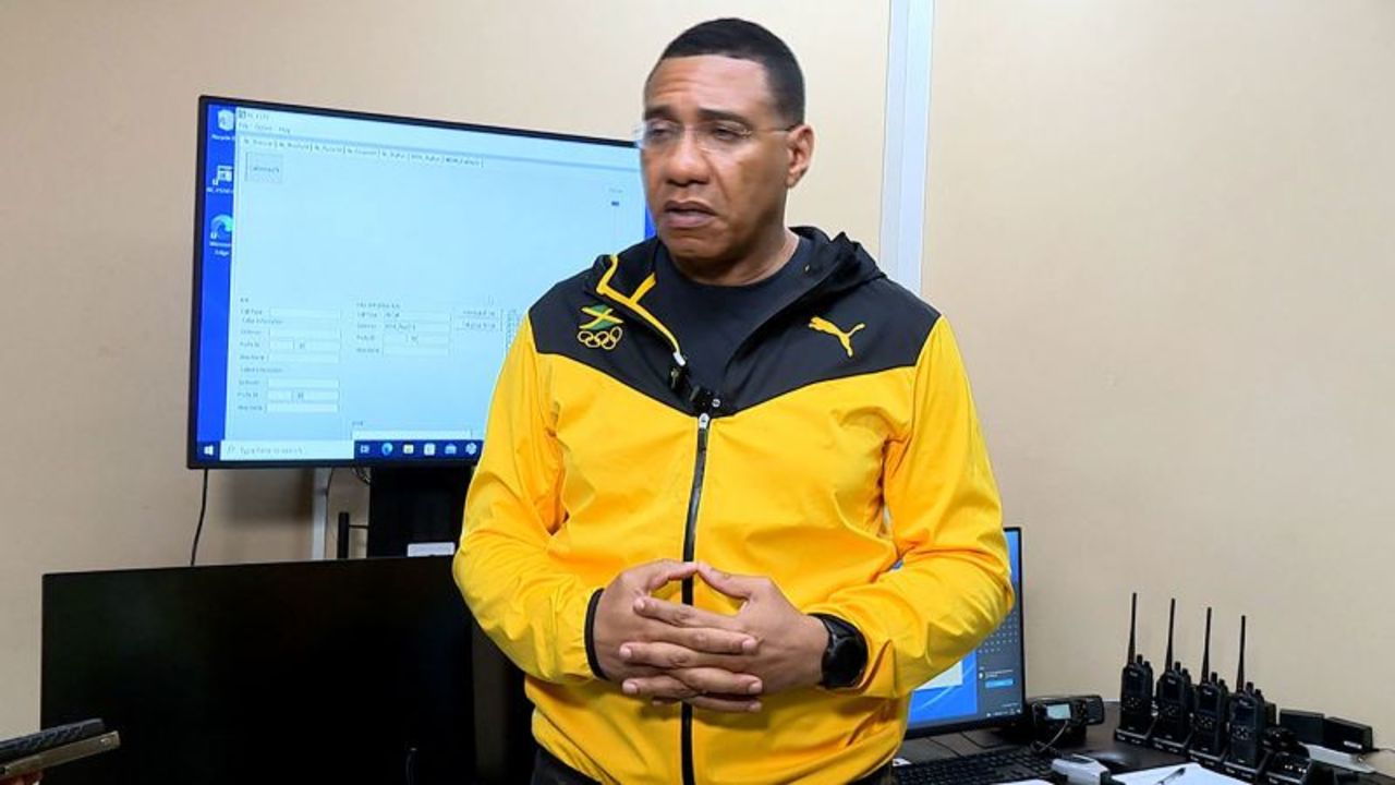 Jamaica's Prime Minister Andrew Holness is interviewed by CNN on Wednesday, July 3.