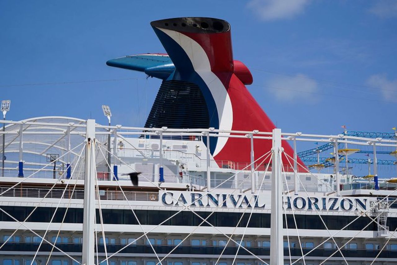 Carnival Cruise Line's Carnival Horizon cruise ship seen on April 9, 2021, in Miami. 