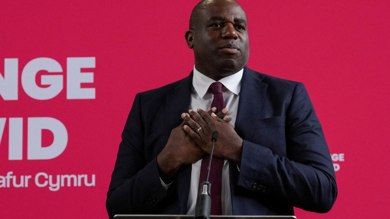 Shadow Foreign Secretary David Lammy attends a Welsh Labour general election campaign event in Abergavenny, Wales, on May 30. 