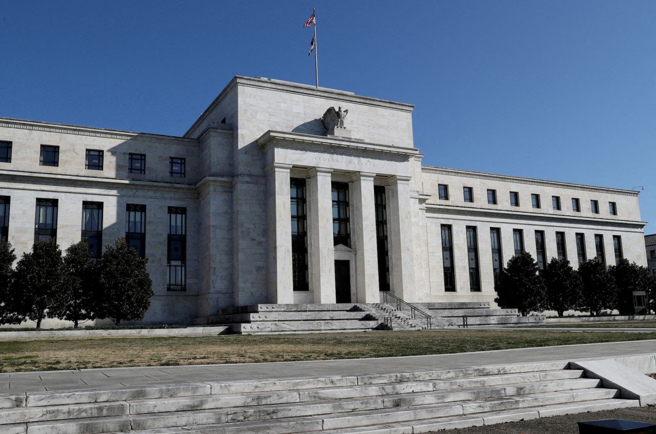 The Federal Reserve Board building is seen in Washington, March 2019.