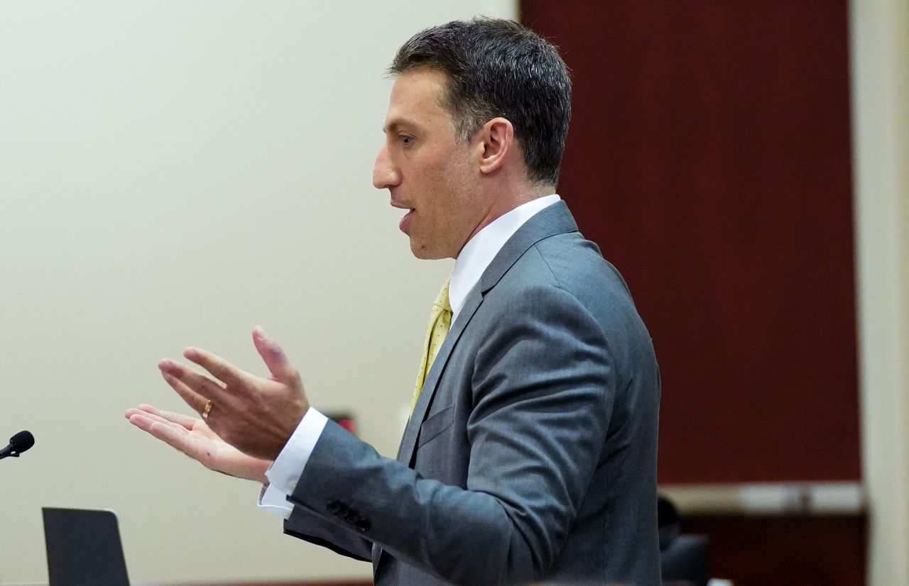 Attorney Alex Spiro speaks in court on July 11. 