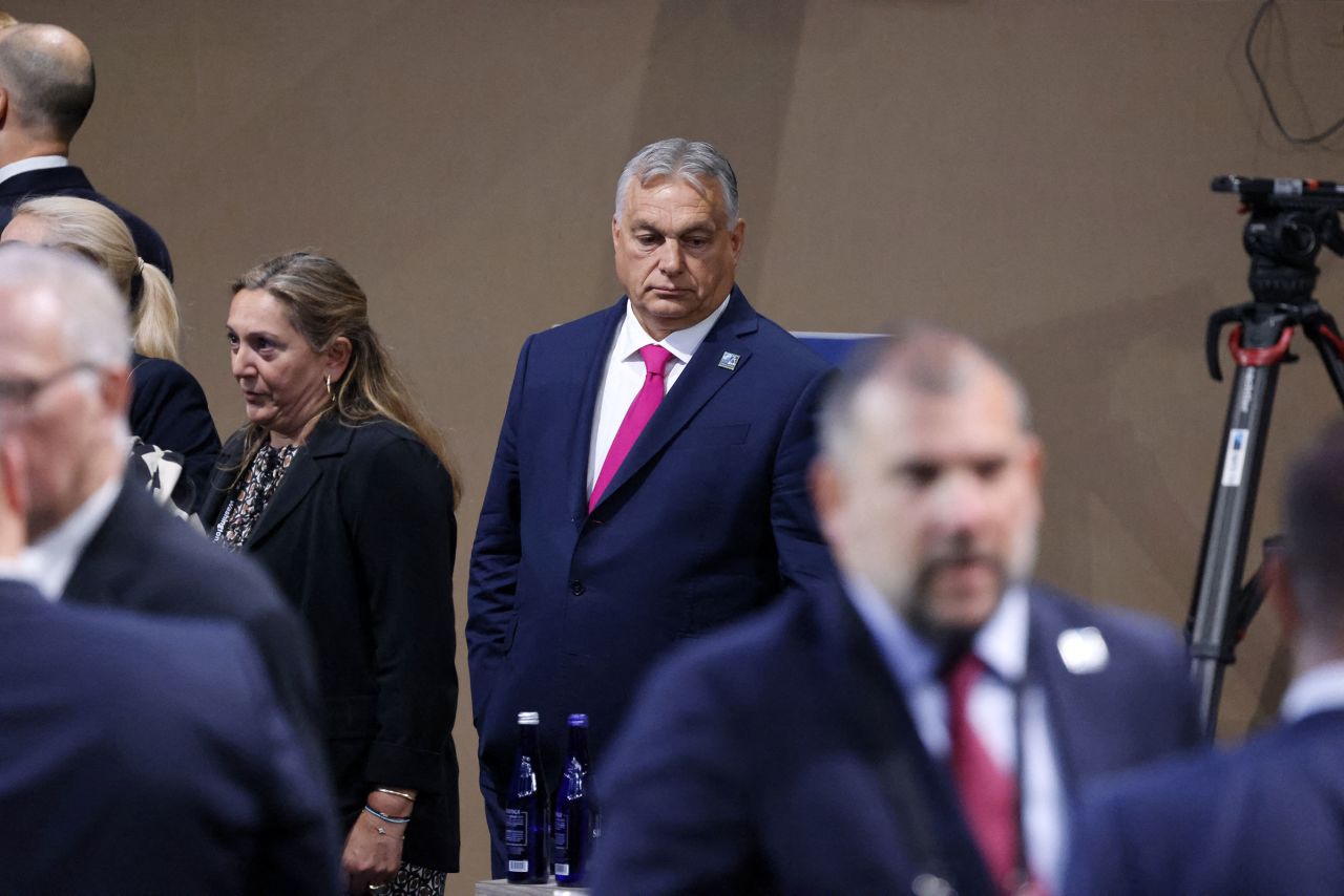 Hungary's Prime Minister Viktor Orban attends a Working Session of the NATO Summit at the Walter E. Washington Convention Center in Washington, DC, July 11. 