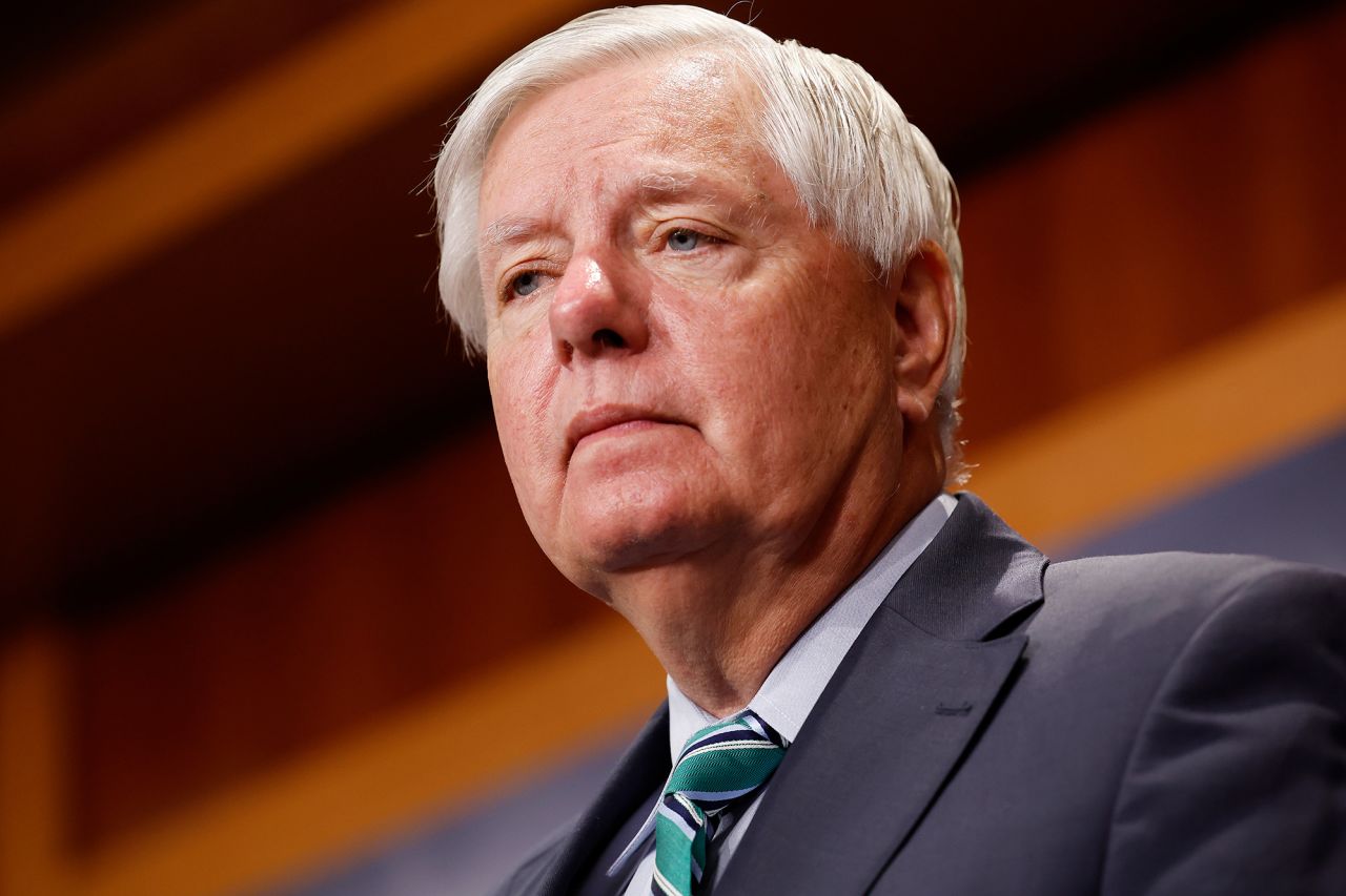 Sen. Lindsey Graham speaks during a news conference on June 20, in Washington, DC.