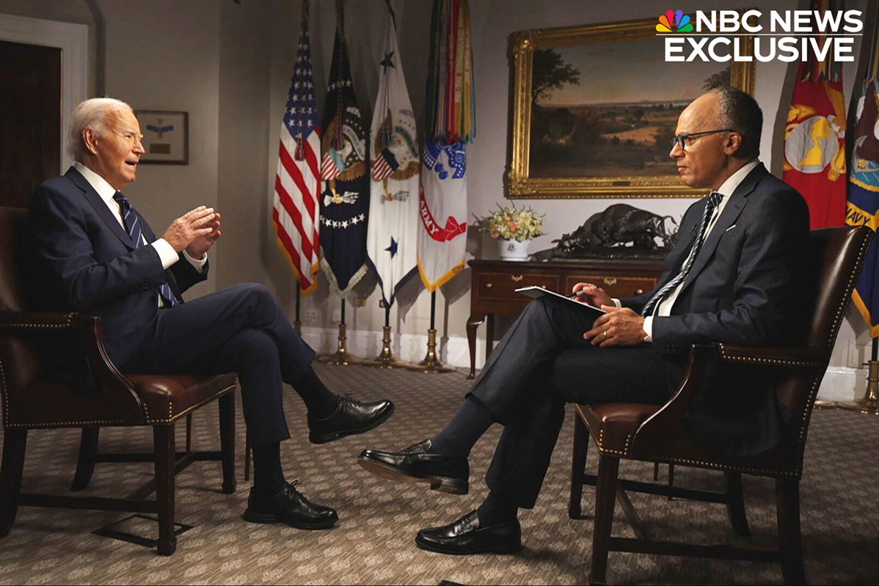 President Biden is interviewed by NBC News’ Lester Holt.