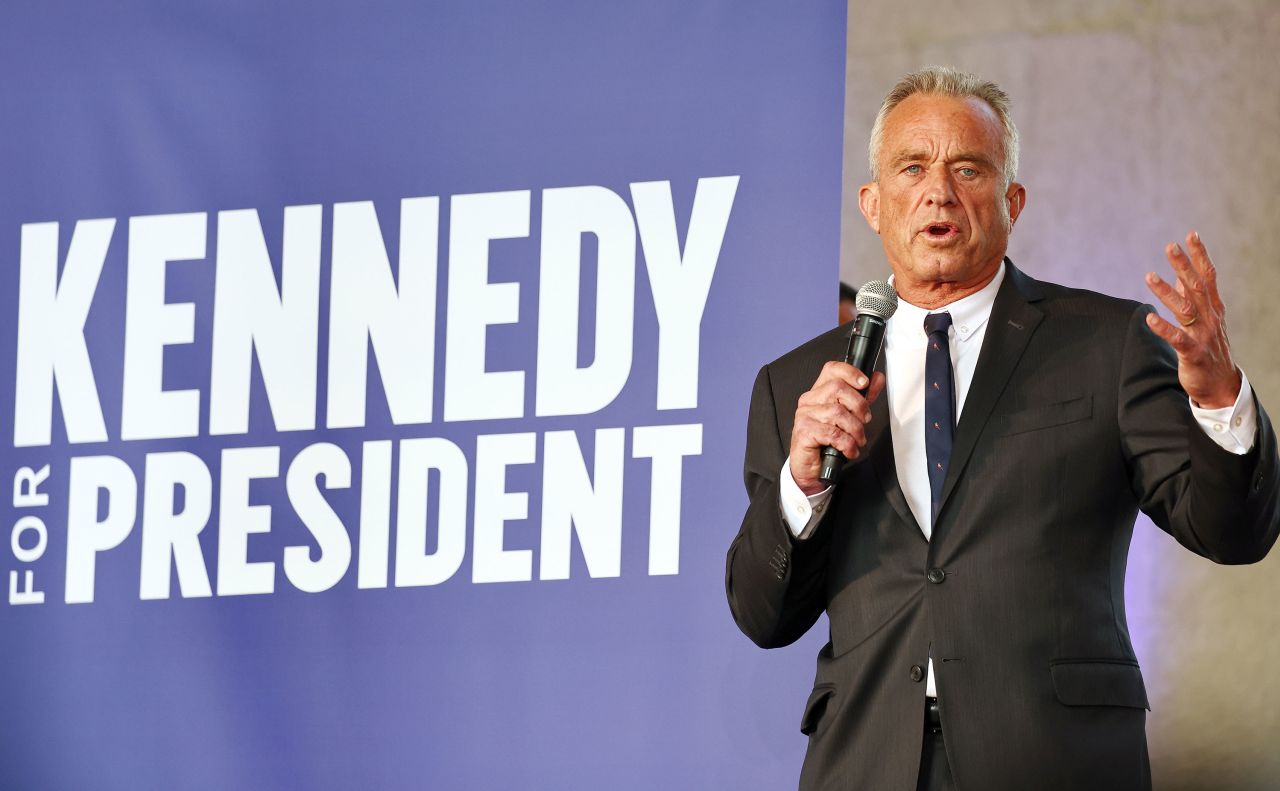 Independent presidential candidate Robert F. Kennedy Jr. speaks in Los Angeles in March.