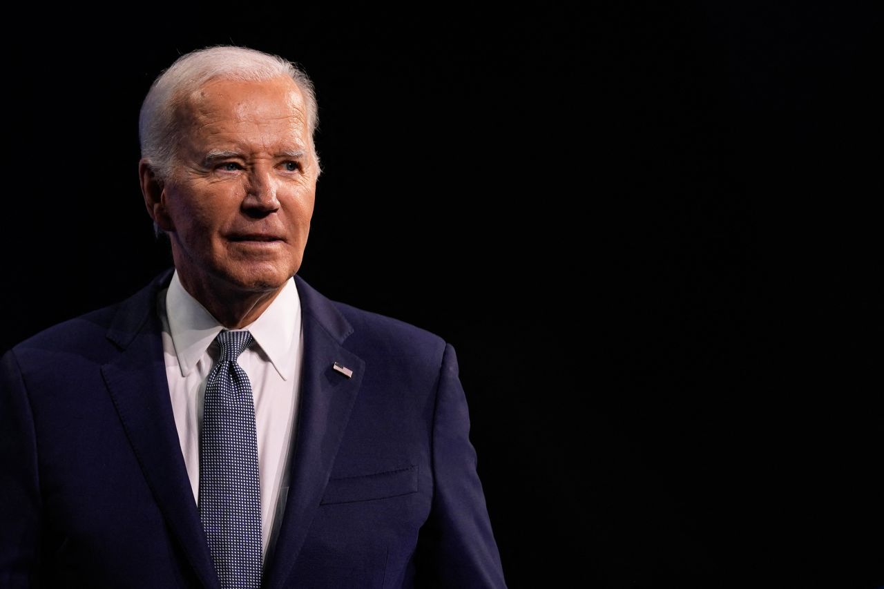 US President Joe Biden leaves the podium after speaking during the 115th National Association for the Advancement of Colored People (NAACP) National Convention in Las Vegas, Nevada, on July 16, 2024.