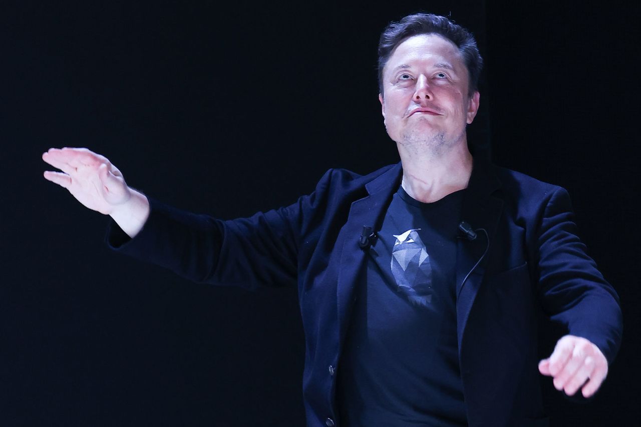 Elon Musk is seen on June 19, 2024, in Cannes, France. (Photo by Marc Piasecki/Getty Images)