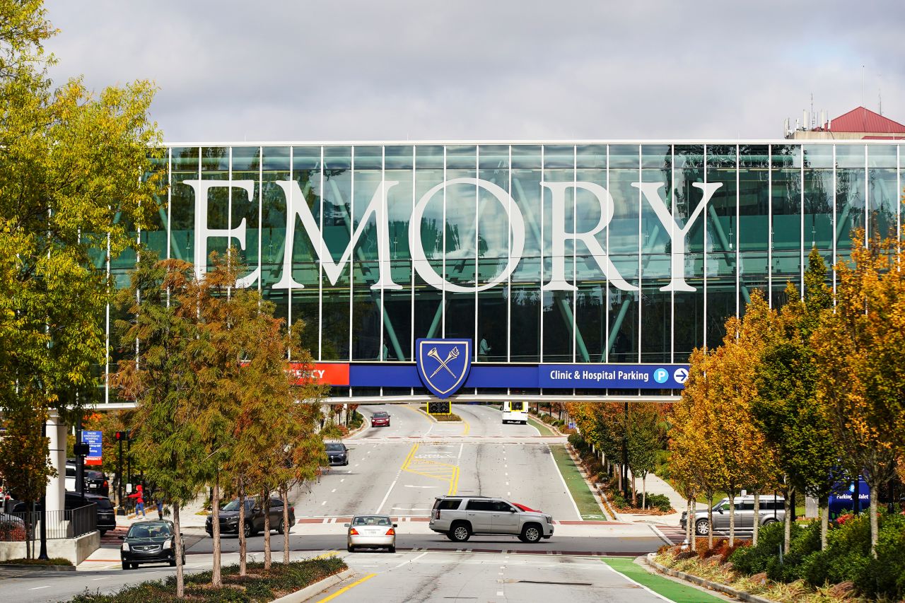 Emory University Hospital in Atlanta is pictured on November 12, 2019.