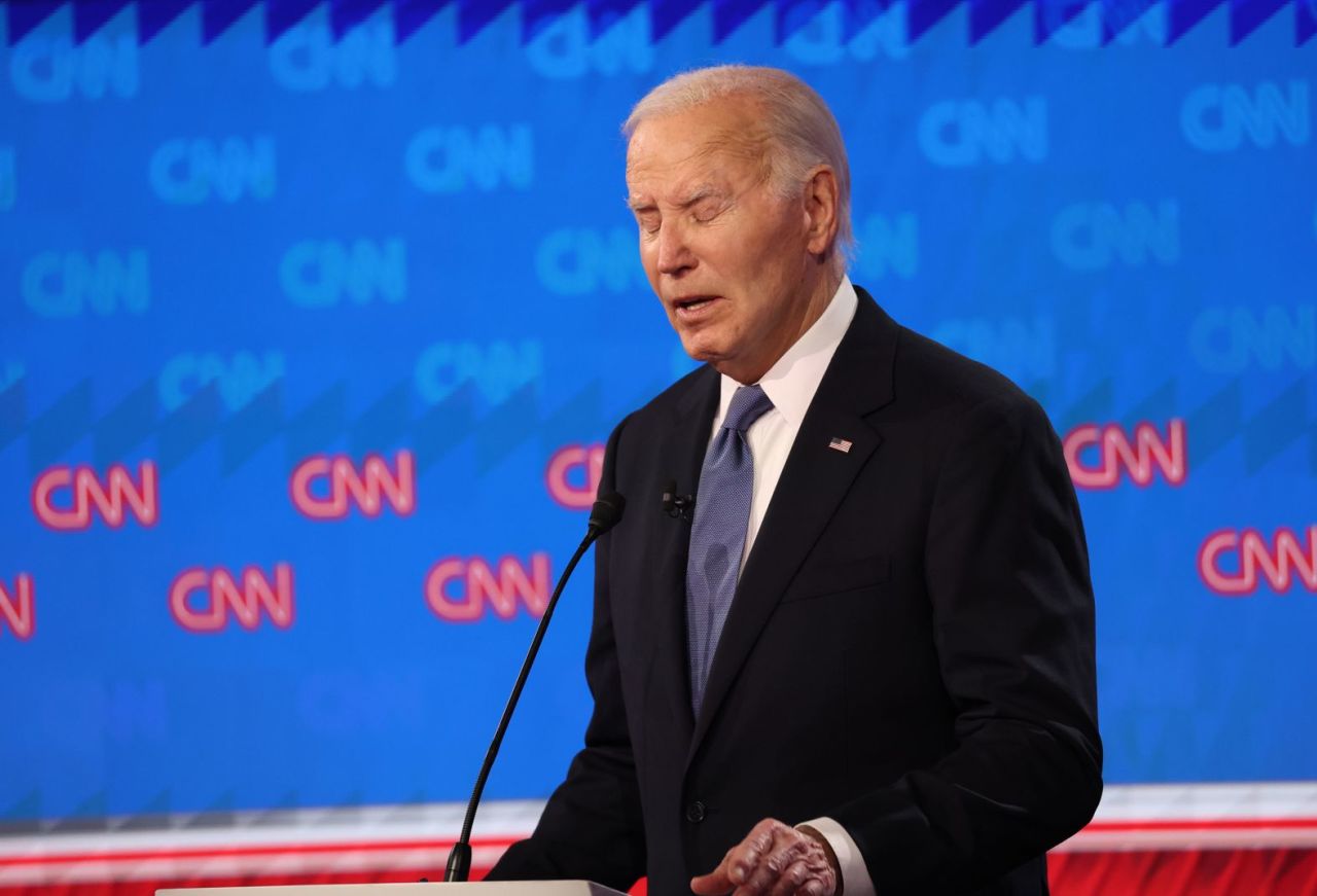 Biden appeared to struggle with his delivery?at multiple points of a?CNN presidential debate?with Trump in June 2024. It was the first time in history that a sitting US president faced a former president in a debate. Biden's shaky debate performance?set off alarm bells among top Democrats, leaving some to openly question whether Biden could stay atop of the Democratic ticket.?