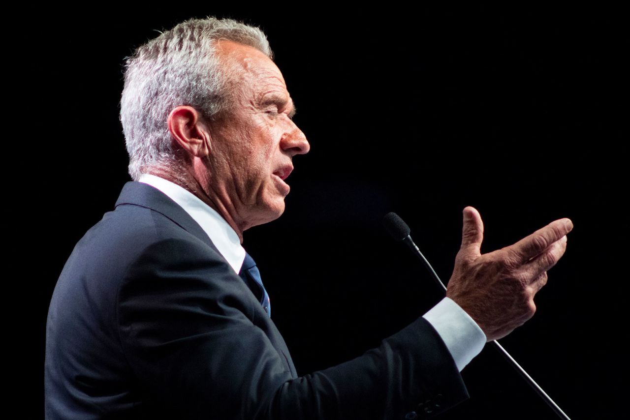 Independent presidential candidate Robert F. Kennedy Jr. speaks in Los Angeles, California, on Thursday, June 27.