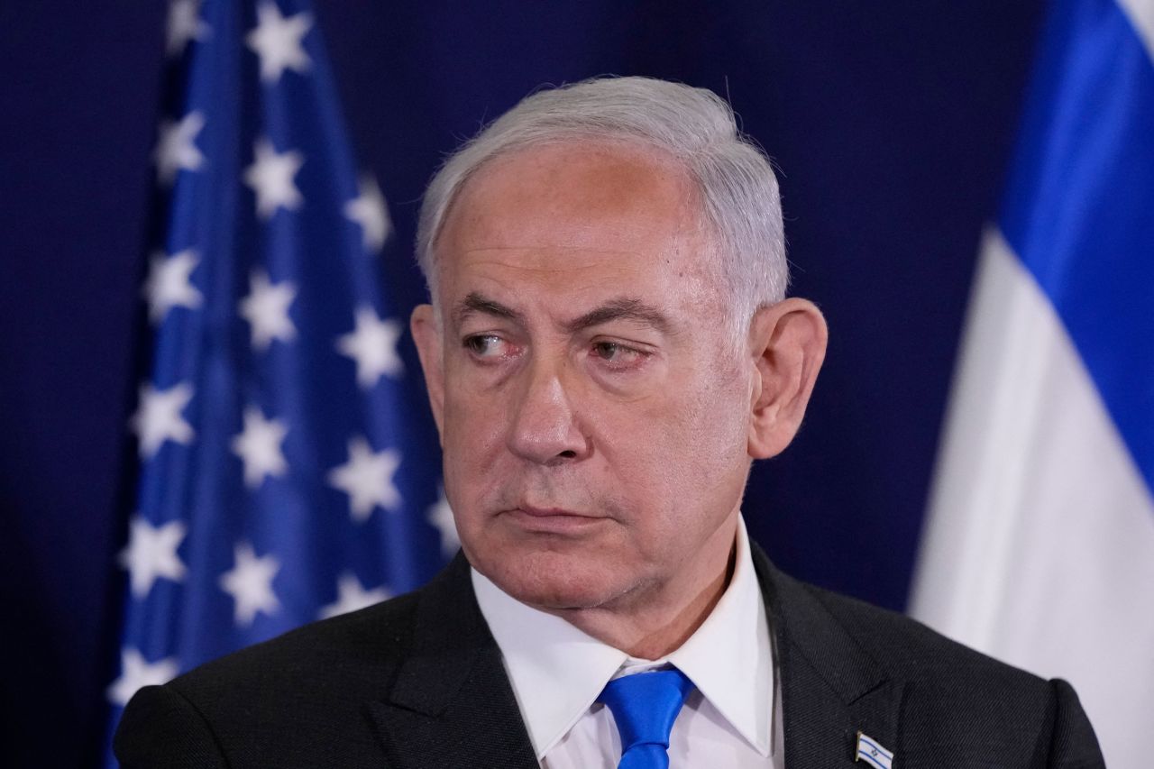 Israeli Prime Minister Benjamin Netanyahu attends a press conference in Tel Aviv in October.