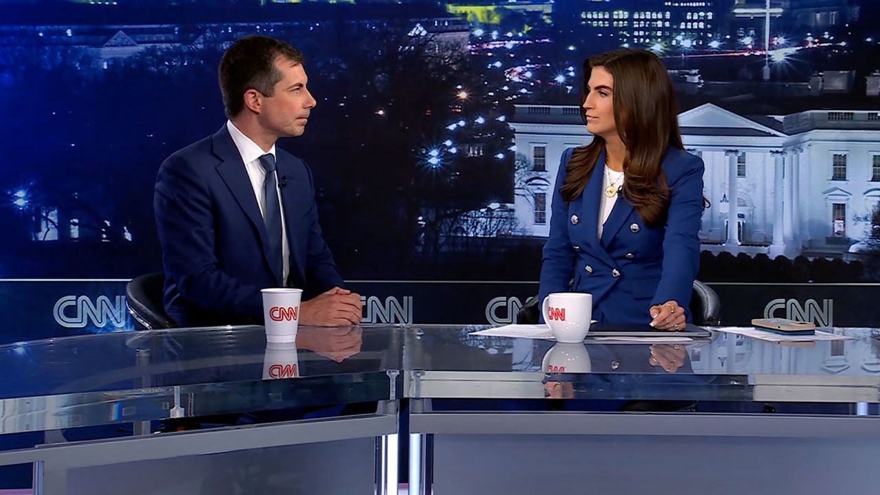 Transportation Secretary Pete Buttigieg speaks with CNN's Kaitlan Collins on Tuesday, July 23.