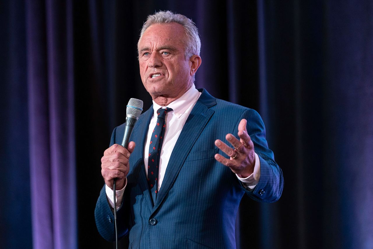 Independent presidential candidate Robert F. Kennedy Jr. speaks during the Libertarian National Convention in Washington, DC on May 24.