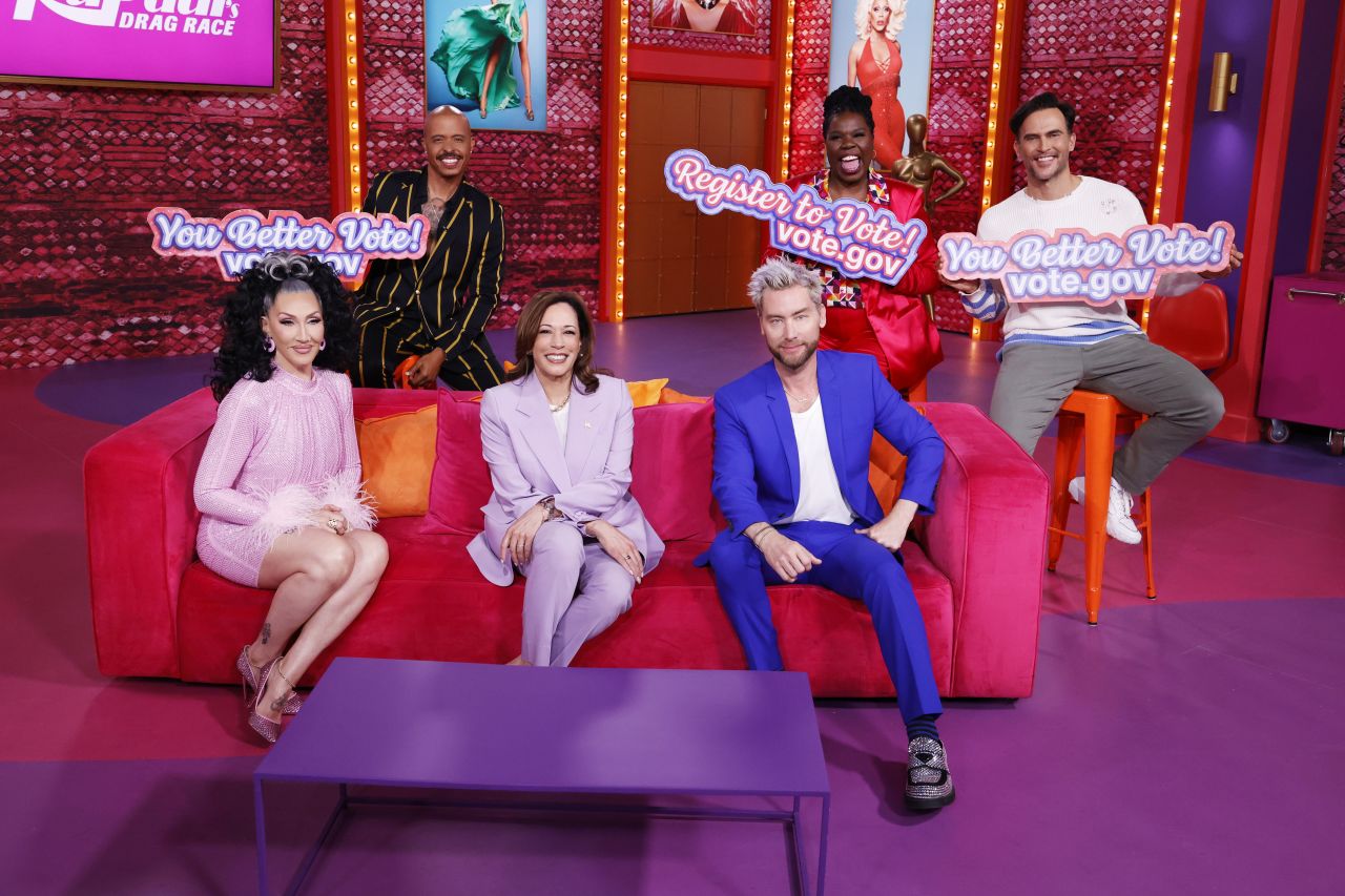 Vice President Kamala Harris appears on the set of "RuPaul's Drag Race All Stars."