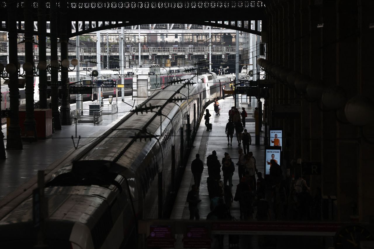 A view of Gare du Nord station amid threats against France's high-speed rail network, ahead of the Paris 2024 Olympics opening ceremony on July 26. 