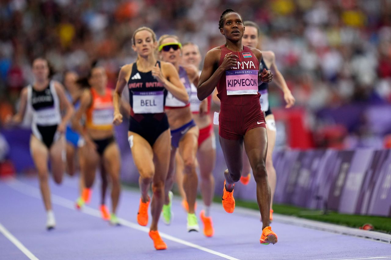 Faith Kipyegon of Kenya competes in the women's 1500m semifinal on Thursday.