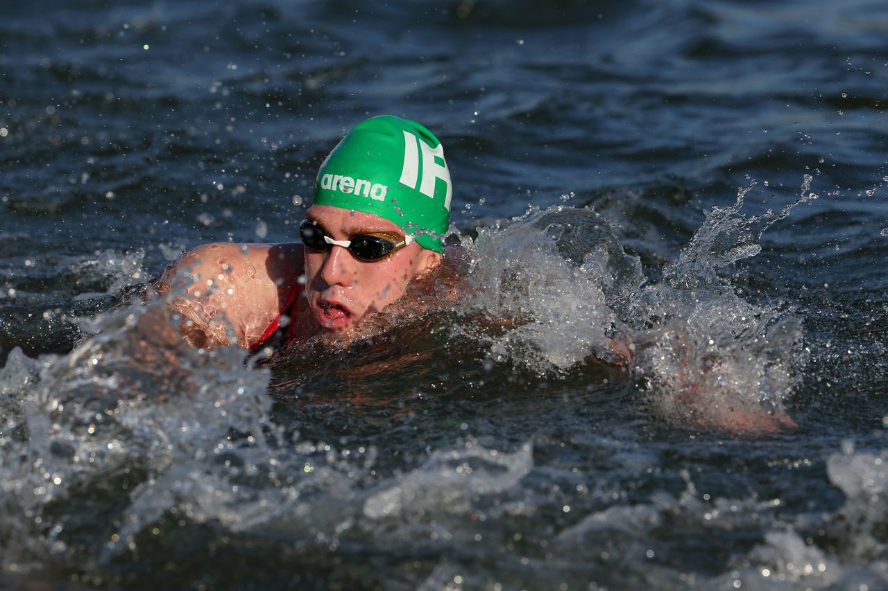 Wiffen competes in the Marathon Swimming event on August 9. 