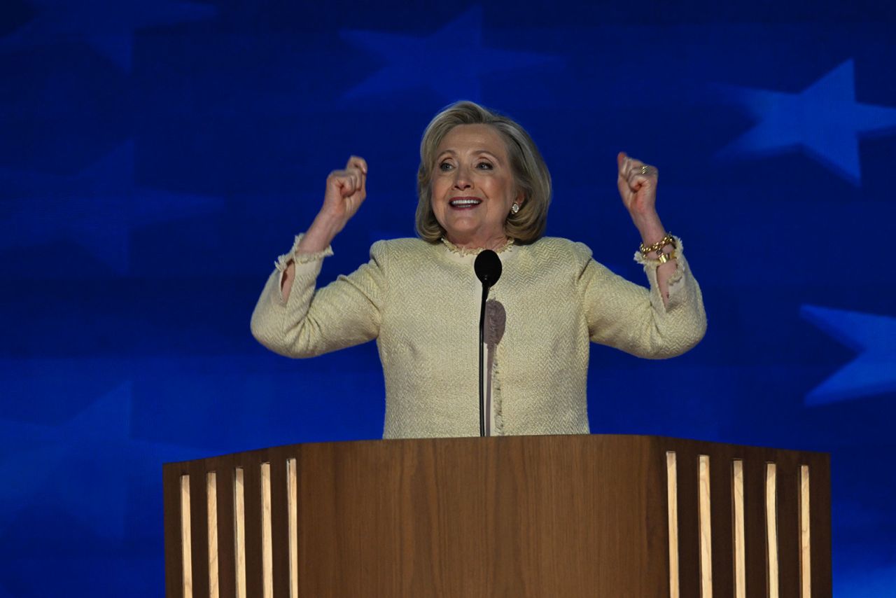 Hillary Clinton at the United Center during the Democratic National Convention in Chicago, Illinois, on August 19.