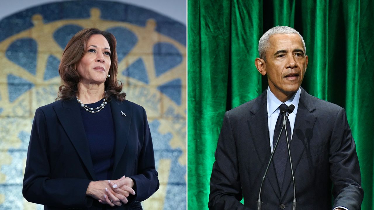 Vice President Kamala Harris and former President Barack Obama.