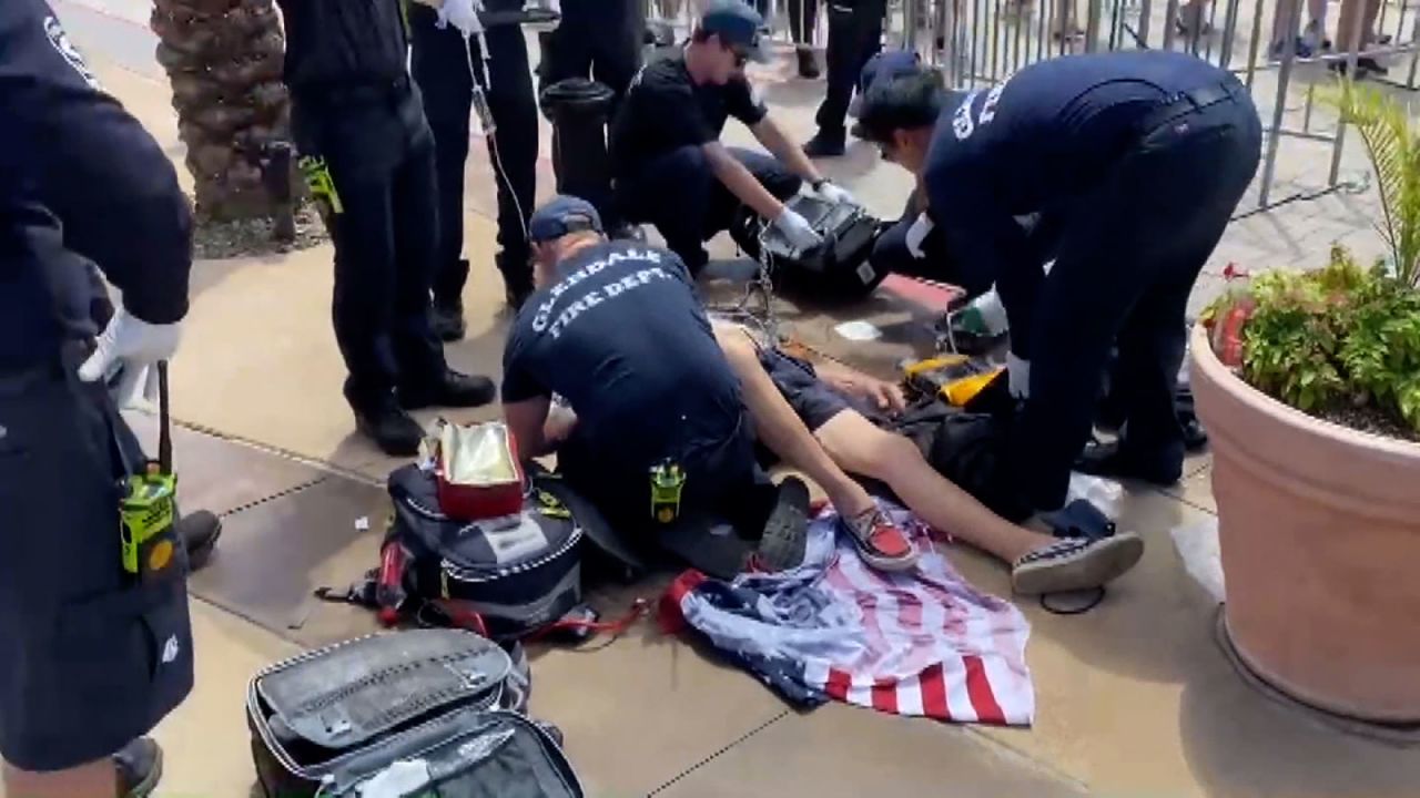 More than 100 attendees at Donald Trump's rally in Glendale, Arizona, were treated for heat-related illness on Friday, August 23.