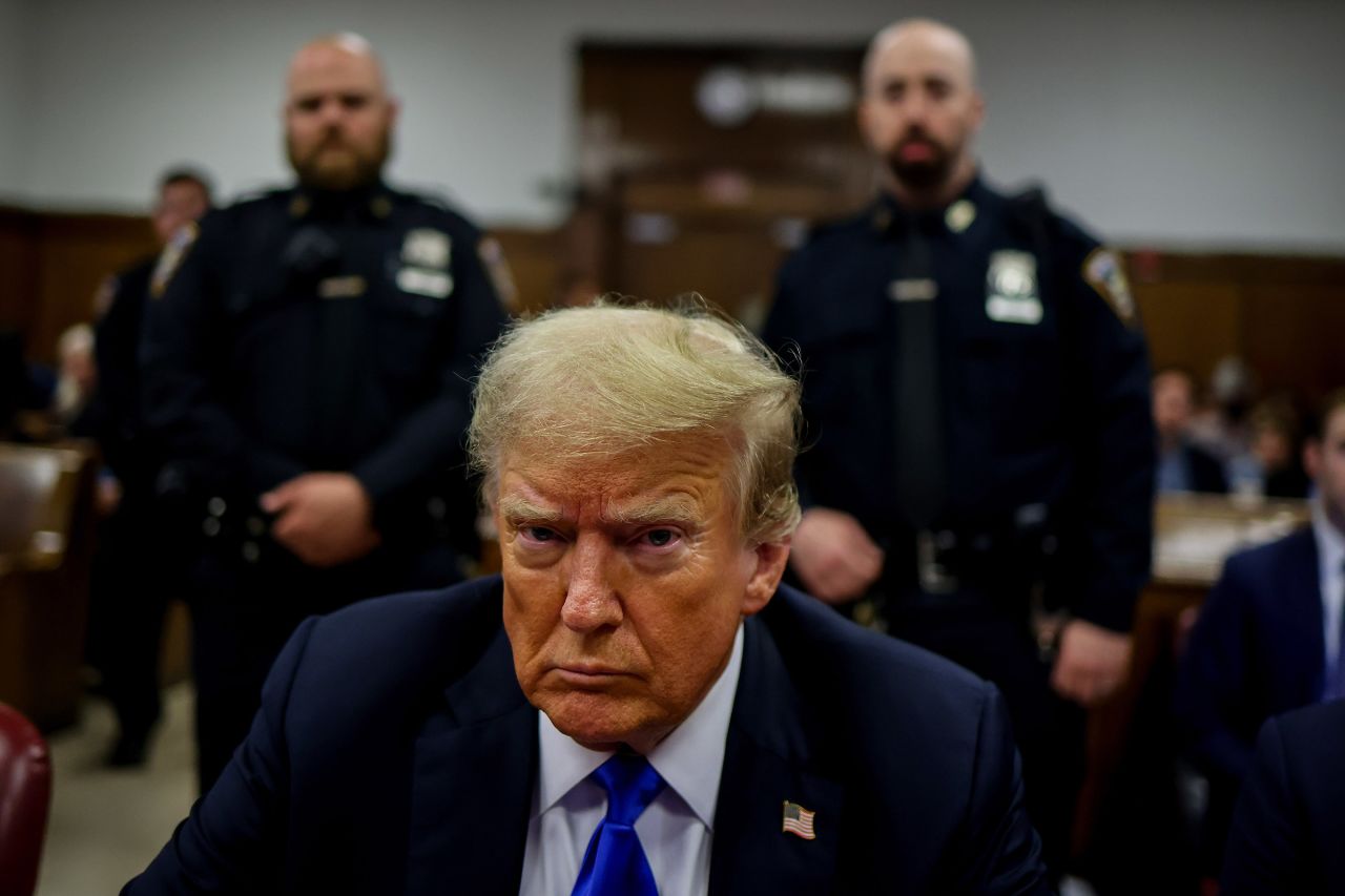 Former President Donald Trump attends his hush money trial at Manhattan Criminal Court  in New York on May 30. 