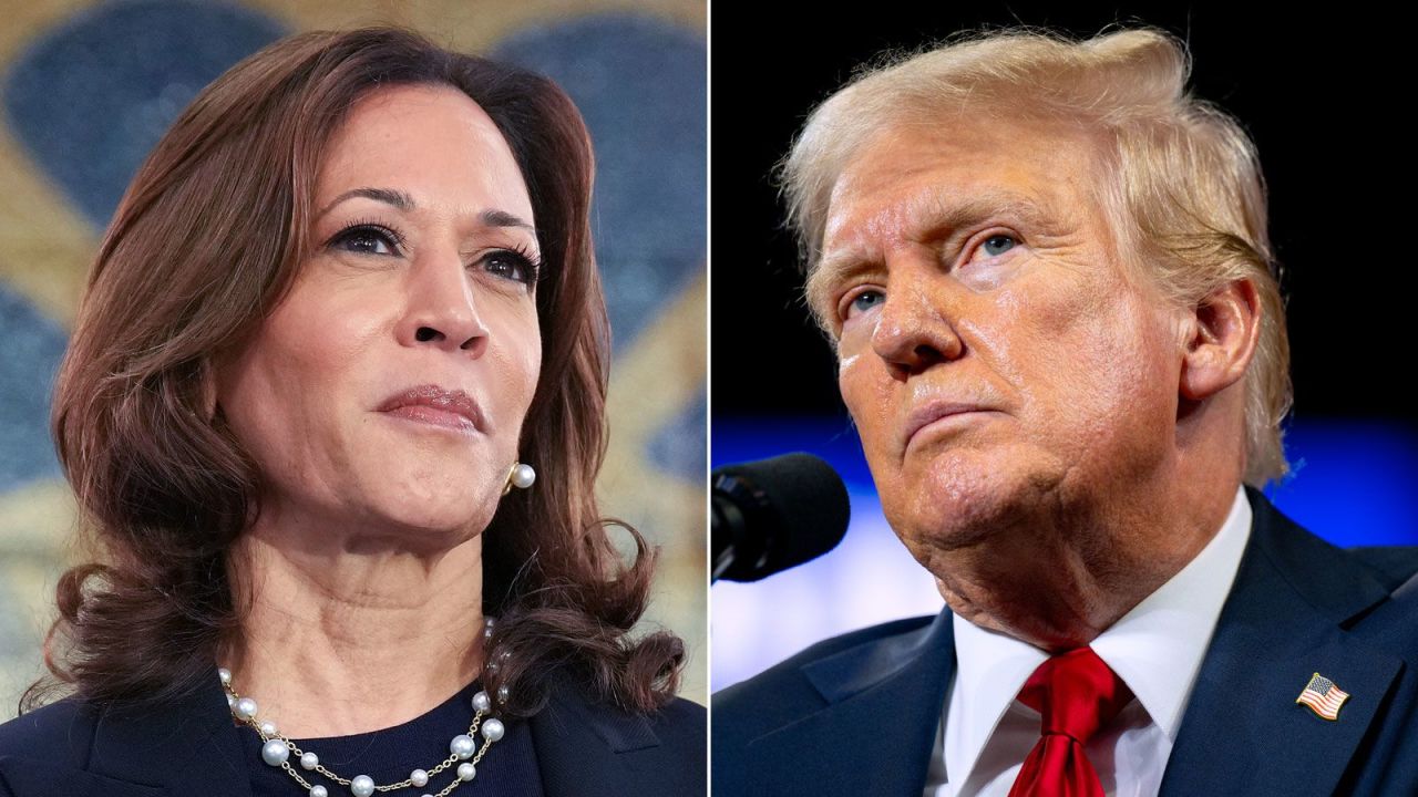 Wakil Presiden Kamala Harris dan mantan Presiden Donald Trump.