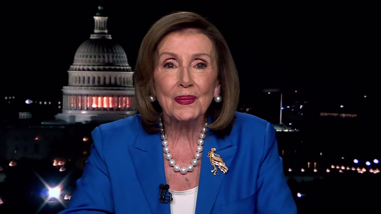 Former House Speaker Nancy Pelosi appears on CNN on Wednesday, Septemb