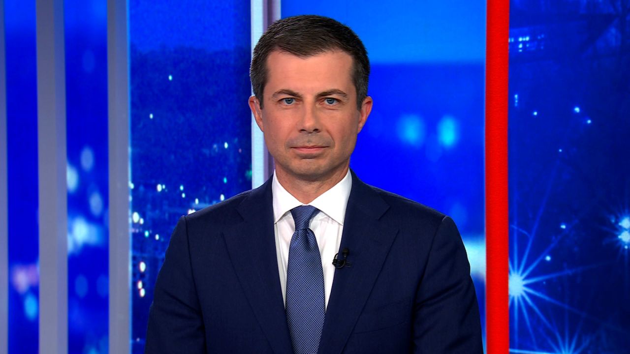 US Secretary of Transportation Pete Buttigieg speaks with CNN on September 12. 