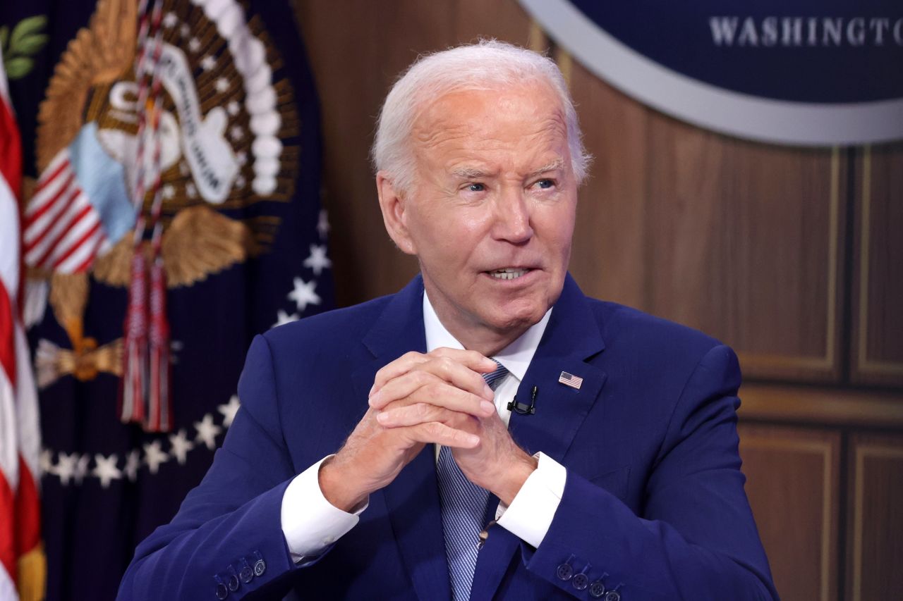 President Joe Biden speaks during an event at the White House on September 3. 