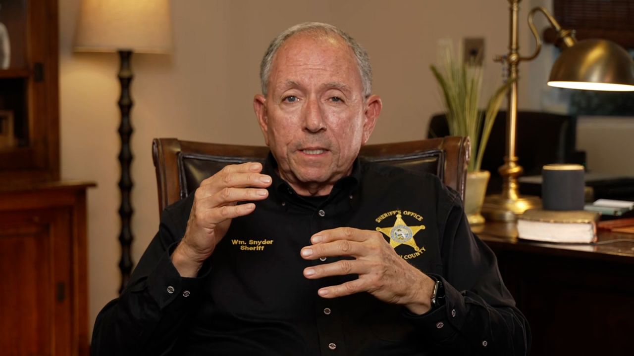 Martin County Sheriff William Snyder speaks in an interview with CNN, on September 16.