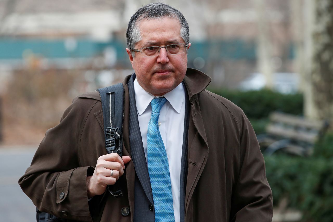 Attorney Marc Agnifilo arrives at the US Courthouse in Brooklyn, New York, on February 22, 2022. 