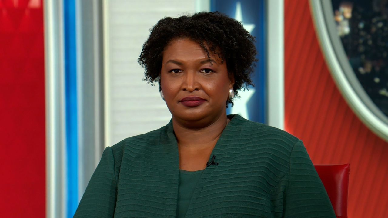 Former Georgia gubernatorial candidate Stacey Abrams appears on CNN on Monday, September 23.