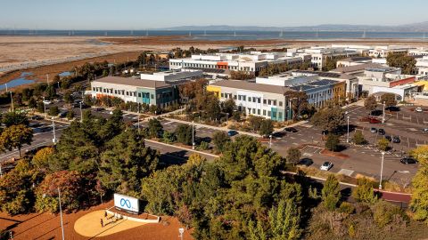 Facebook headquarters is seen in Menlo Park, California, on October 28, 2021. 