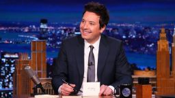 THE TONIGHT SHOW STARRING JIMMY FALLON -- Episode 1448 -- Pictured: Host Jimmy Fallon during "Thank You Notes" on Friday, April 23, 2021 -- (Photo By: Andrew Lipovsky/NBC/NBCU Photo Bank via Getty Images)