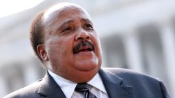 Ci5vil rights leader Martin Luther King III speaks at a press conference on voting rights outside of the U.S. Capitol on September 13, 2021 in Washington, DC. King spoke on the need to pass the John Lewis Voting Rights Restoration Act, the For The People Act, and the Washington, D.C. Admission Act.