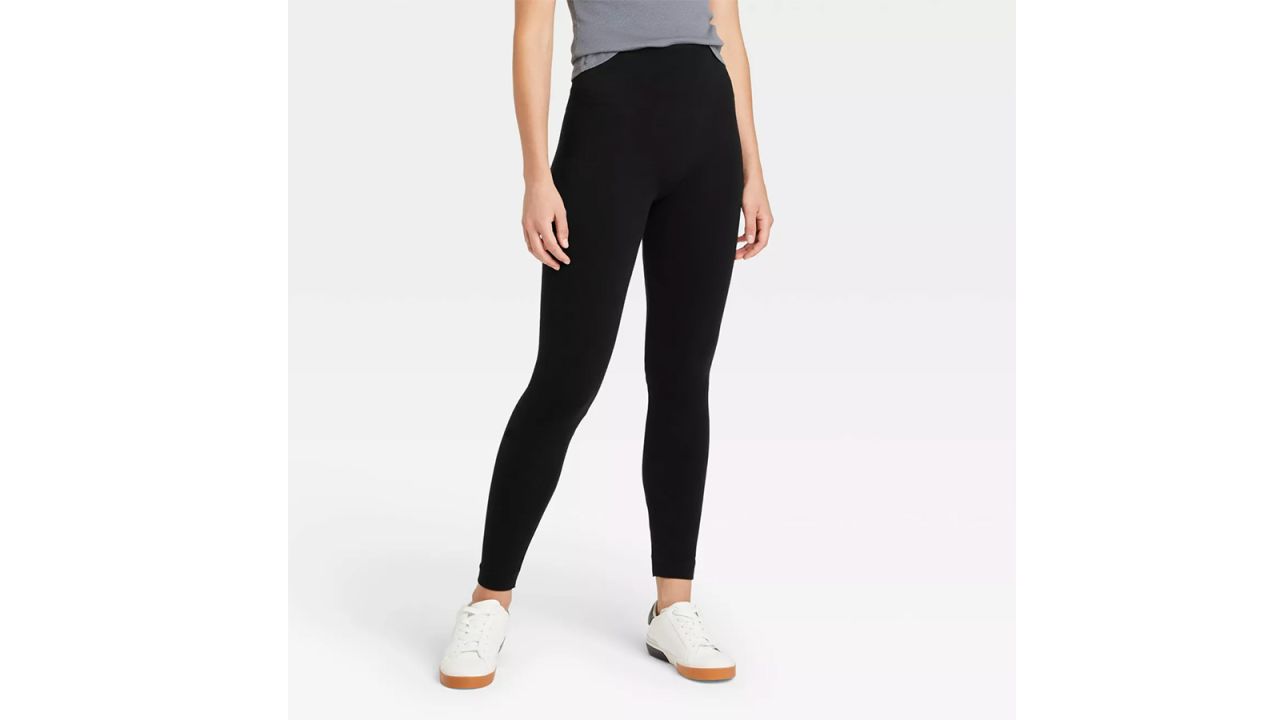 Women's Warm Tights Gray Cotton Legging with Thin Fleece 2024