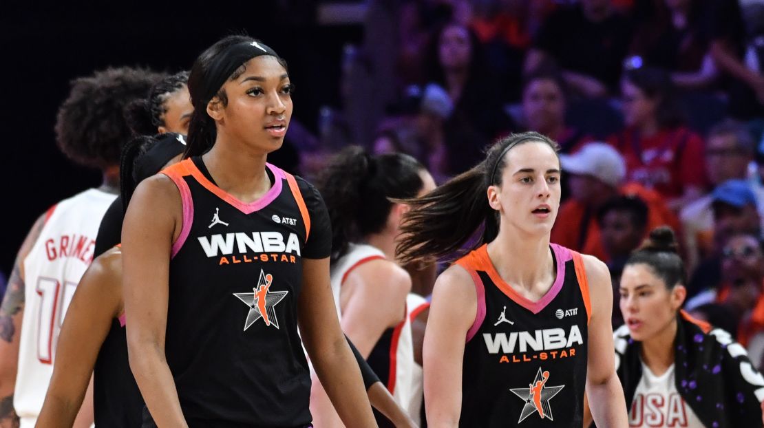 Angel Reese and Caitlin Clark were teammates in the 2024 WNBA All-Star Game.